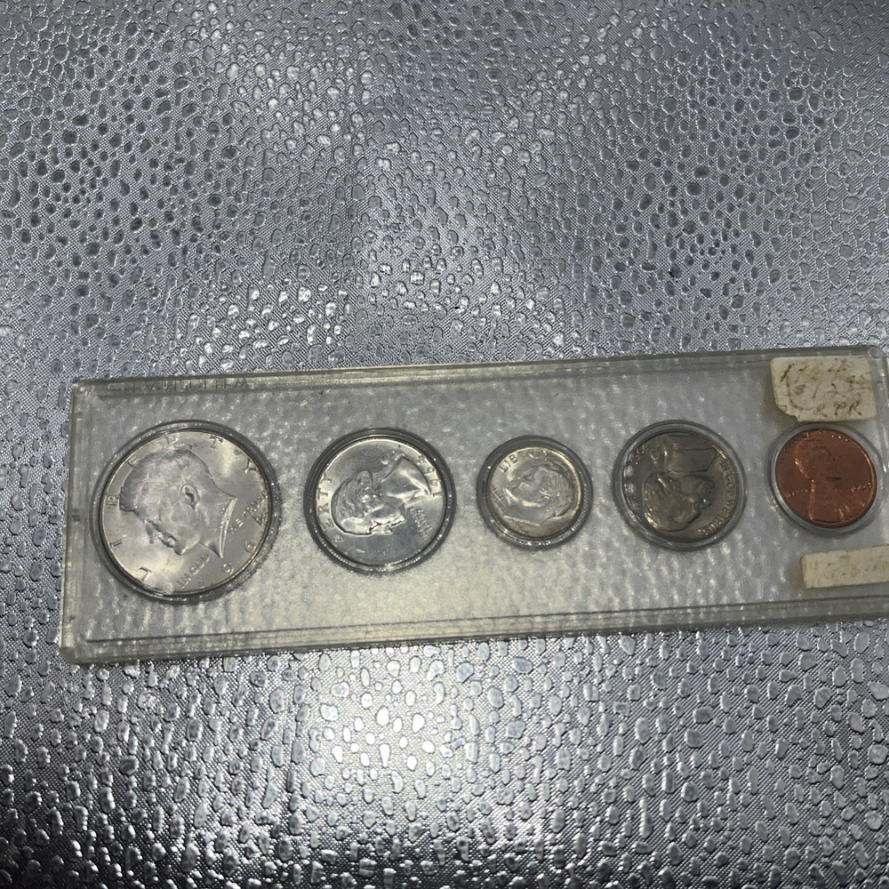 Silver Proof Set 1964 90% Silver Half Dollar Quarter Dime Coin Collecting